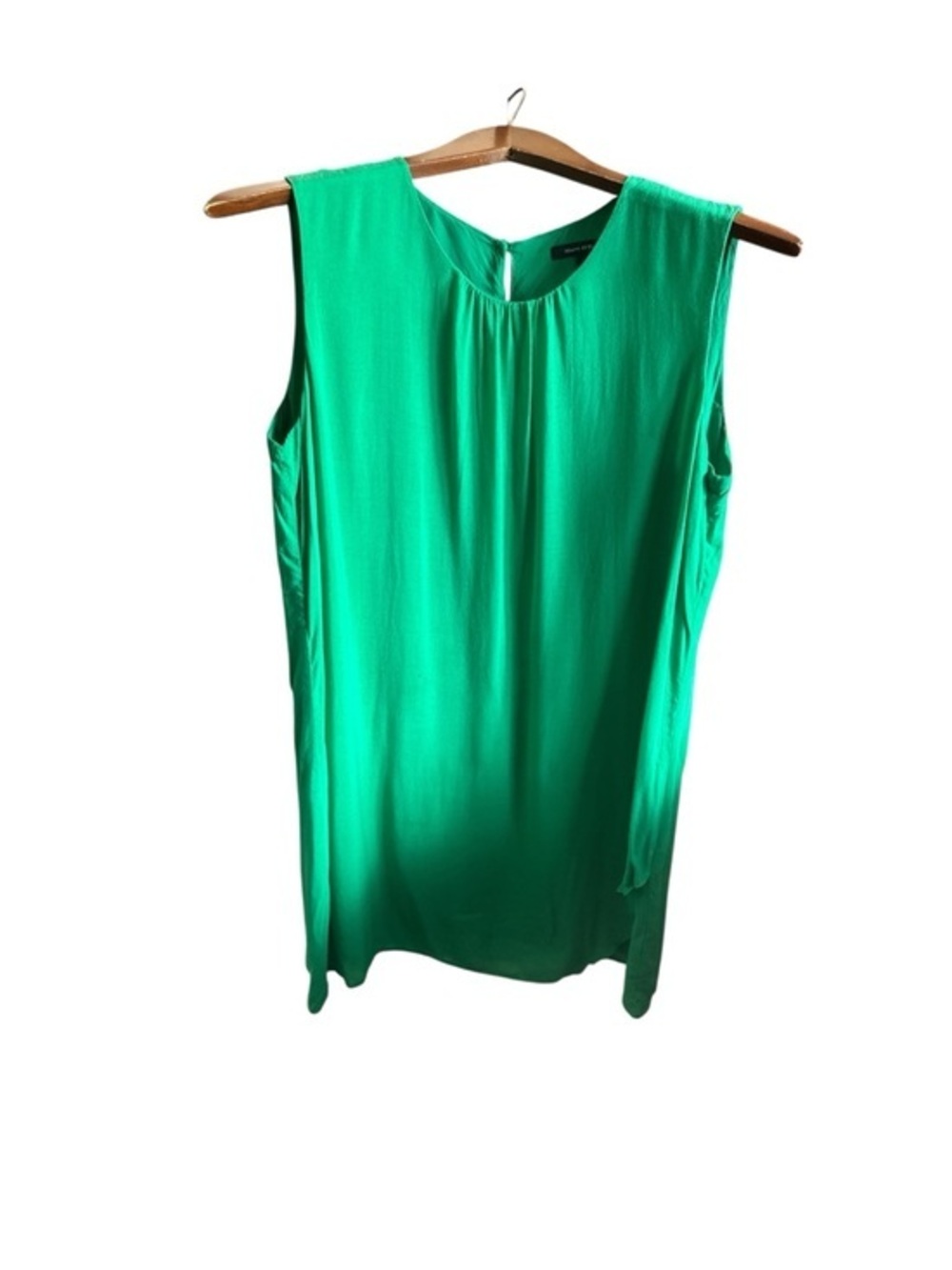 Marc O’Polo Sleeveless Kelly Green Casual Preppy Pleated Neckline Dress Summer